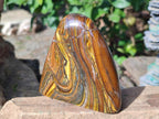 Polished Blue Golden Tigers Eye Standing Display Pieces x 3 From Prieska, South Africa - Toprock Gemstones and Minerals 