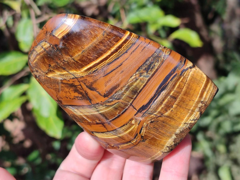 Polished Blue Golden Tigers Eye Standing Display Pieces x 3 From Prieska, South Africa - Toprock Gemstones and Minerals 