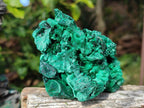 Natural Silky Malachite Specimens x 2 From Kasompe, Congo - Toprock Gemstones and Minerals 