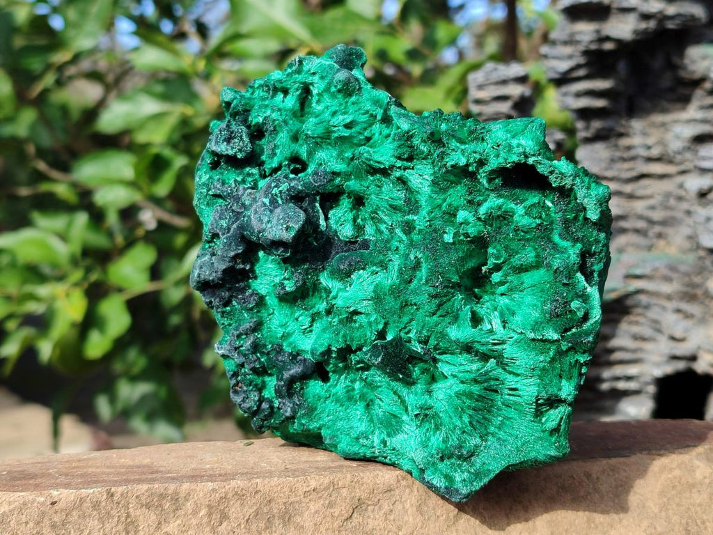 Natural Silky Malachite Specimens x 2 From Kasompe, Congo - Toprock Gemstones and Minerals 