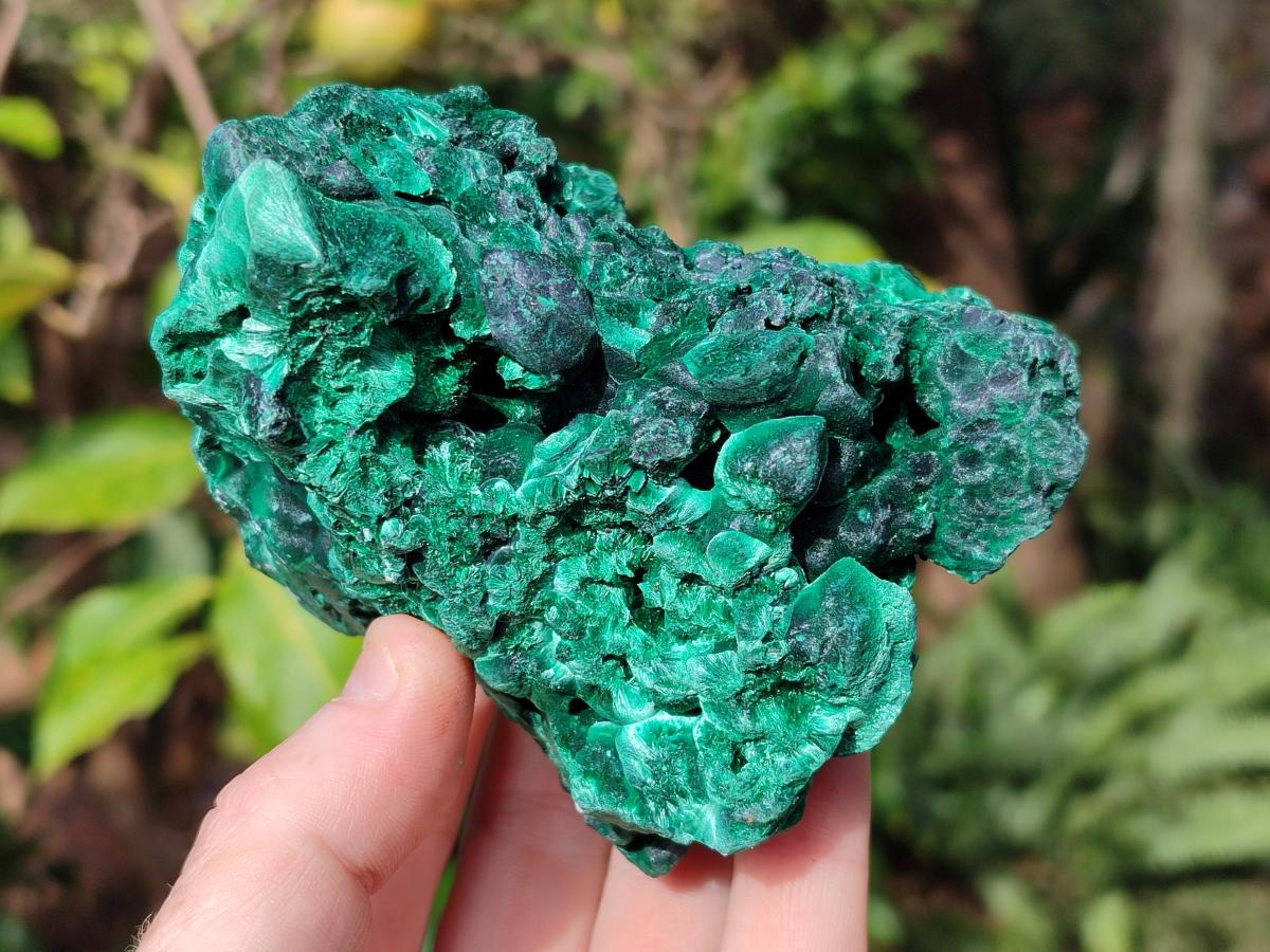 Natural Silky Malachite Specimens x 2 From Kasompe, Congo - Toprock Gemstones and Minerals 