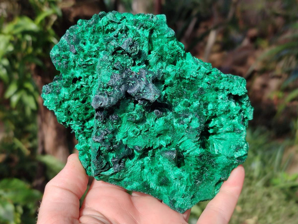Natural Silky Malachite Specimens x 2 From Kasompe, Congo - Toprock Gemstones and Minerals 