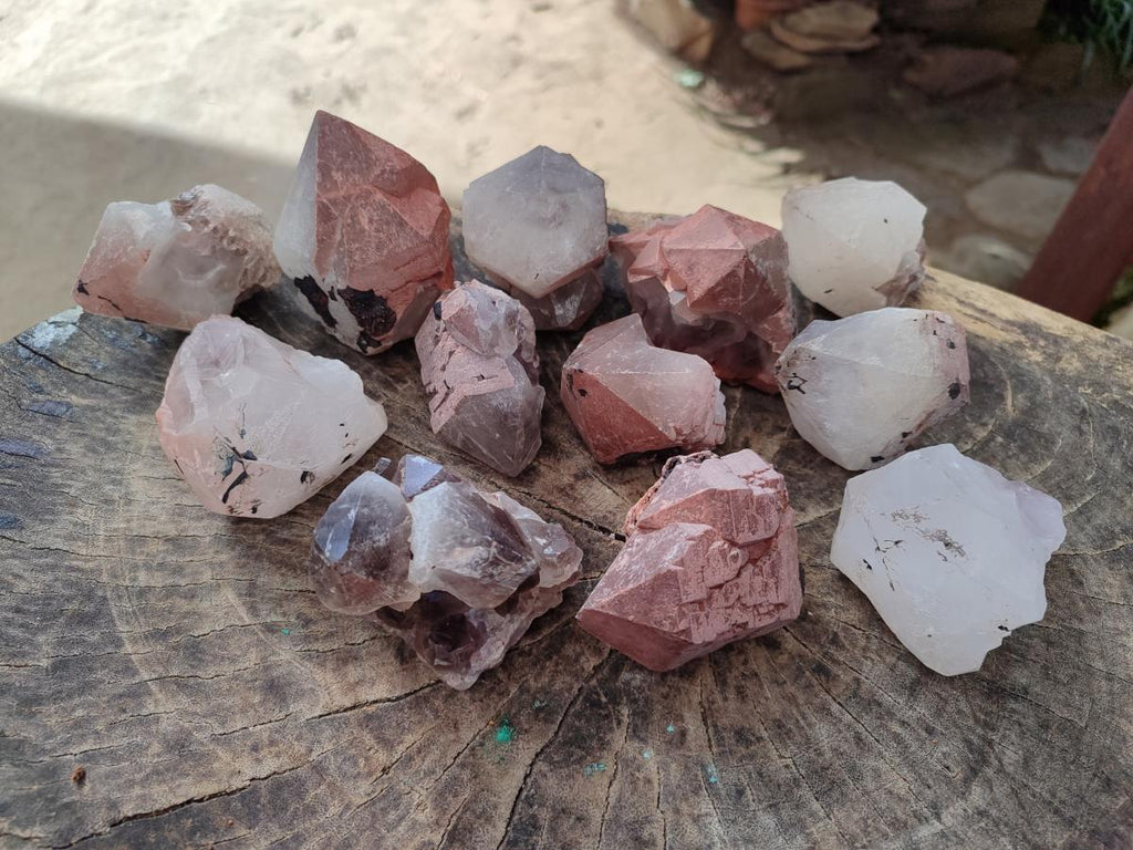 Natural Blacknite with Goethite Crystals x 12 From Madagascar - Toprock Gemstones and Minerals 