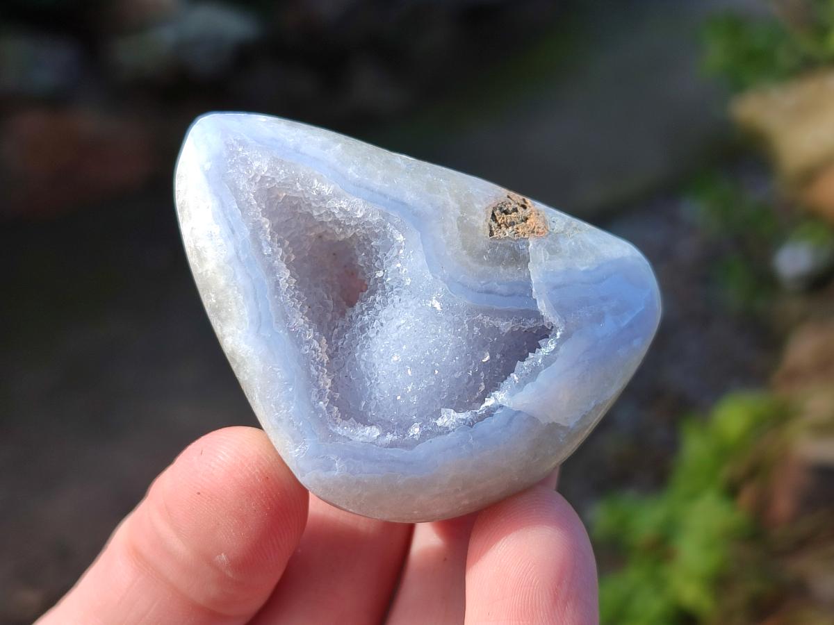 Polished Blue Lace Agate Free Forms x 12 From Nsanje, Malawi - Toprock Gemstones and Minerals 
