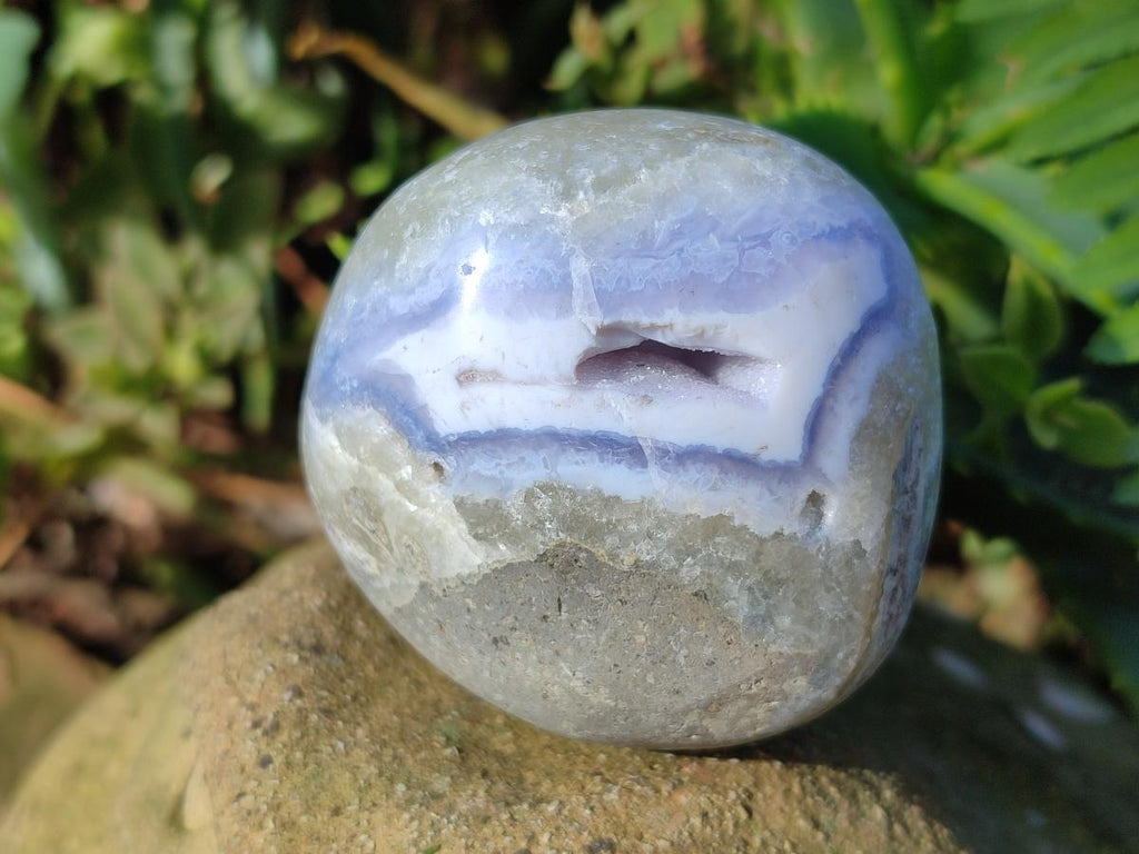 Polished Blue Lace Agate Free Forms x 12 From Nsanje, Malawi - Toprock Gemstones and Minerals 