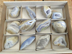Polished Blue Lace Agate Free Forms x 12 From Nsanje, Malawi - Toprock Gemstones and Minerals 