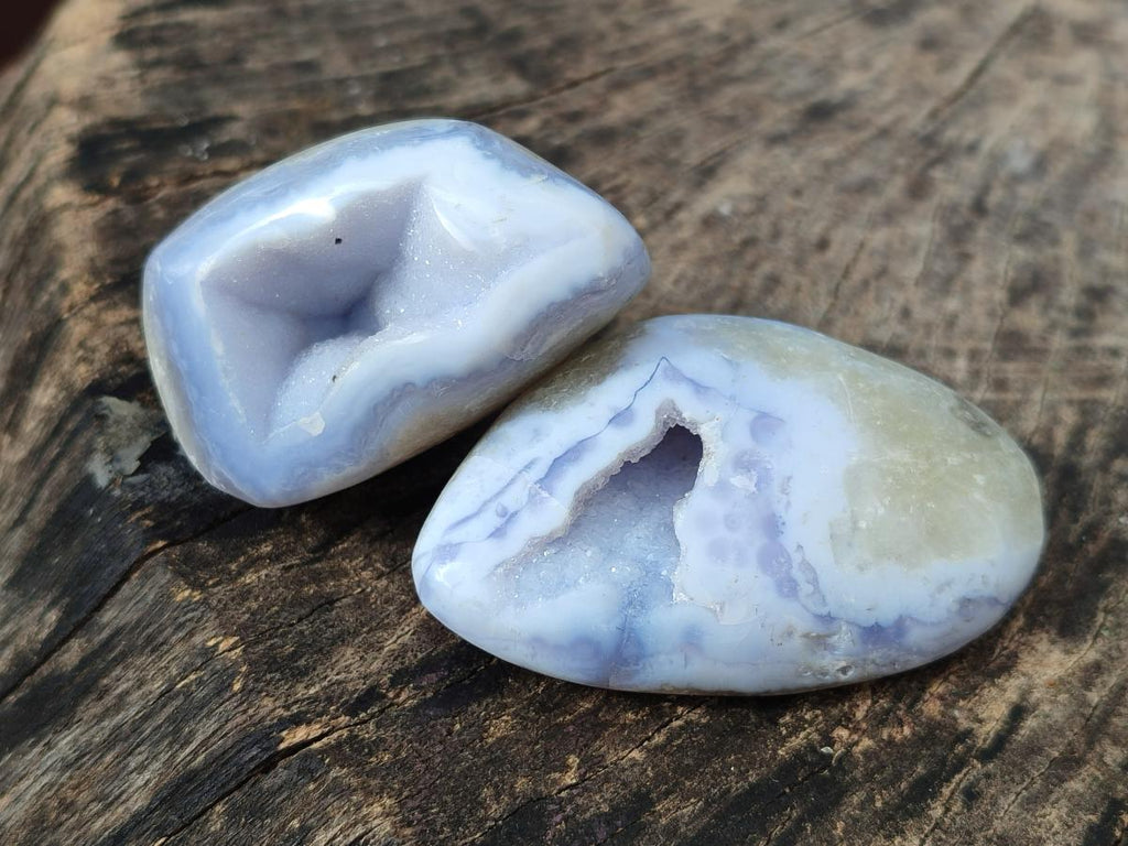 Polished Blue Lace Agate Free Forms x 12 From Nsanje, Malawi - Toprock Gemstones and Minerals 