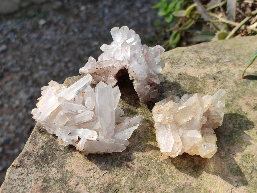 Natural Small Malagasy Quartz Crystal Clusters x 24 From Madagascar - Toprock Gemstones and Minerals 