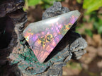 Polished Rare Purple Sunset Flash Labradorite Slices x 24 From Madagascar - Toprock Gemstones and Minerals 