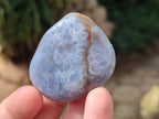 Polished Blue Lace Agate Tumbled Stones x 24 From Nsanje, Malawi - Toprock Gemstones and Minerals 