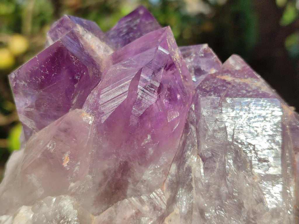Natural Jacaranda Amethyst Crystal Clusters x 4 From Mumbwa, Zambia - Toprock Gemstones and Minerals 