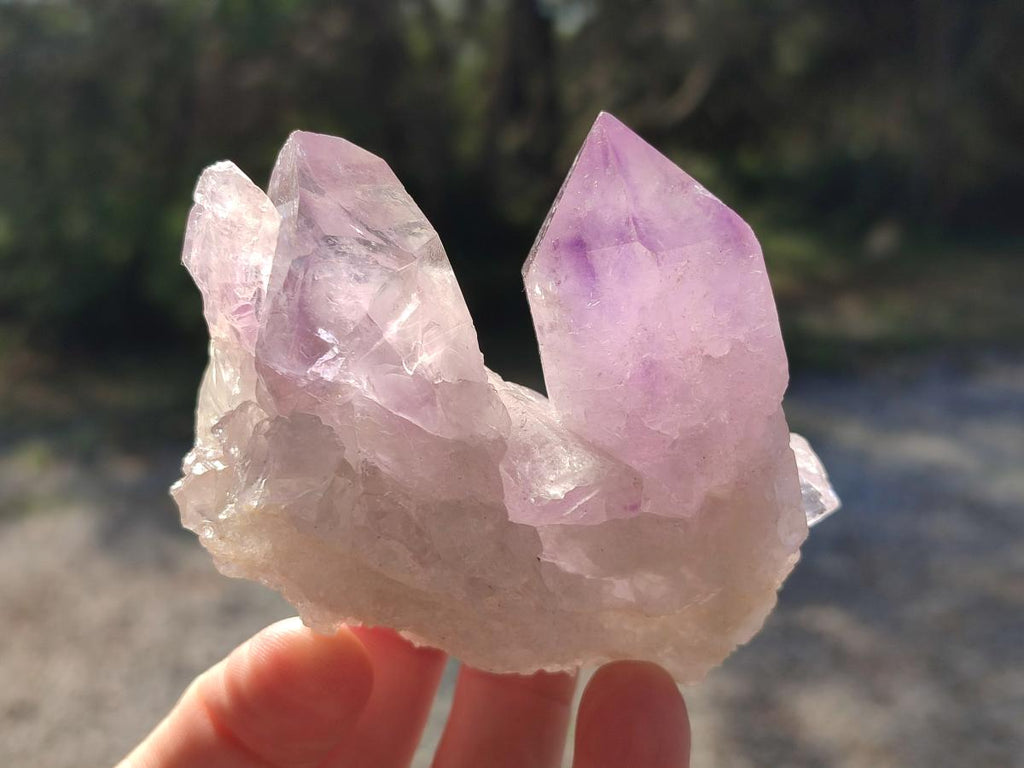 Natural Jacaranda Amethyst Crystal Clusters x 4 From Mumbwa, Zambia - Toprock Gemstones and Minerals 