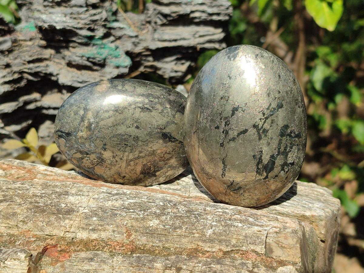 Polished XL Basalt Pharaoh Stone Free Forms x 3 From Iron Duke Mine, Zimbabwe - Toprock Gemstones and Minerals 