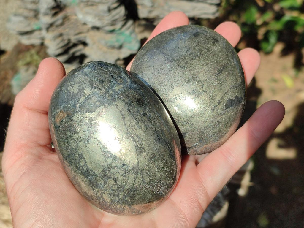 Polished XL Basalt Pharaoh Stone Free Forms x 3 From Iron Duke Mine, Zimbabwe - Toprock Gemstones and Minerals 