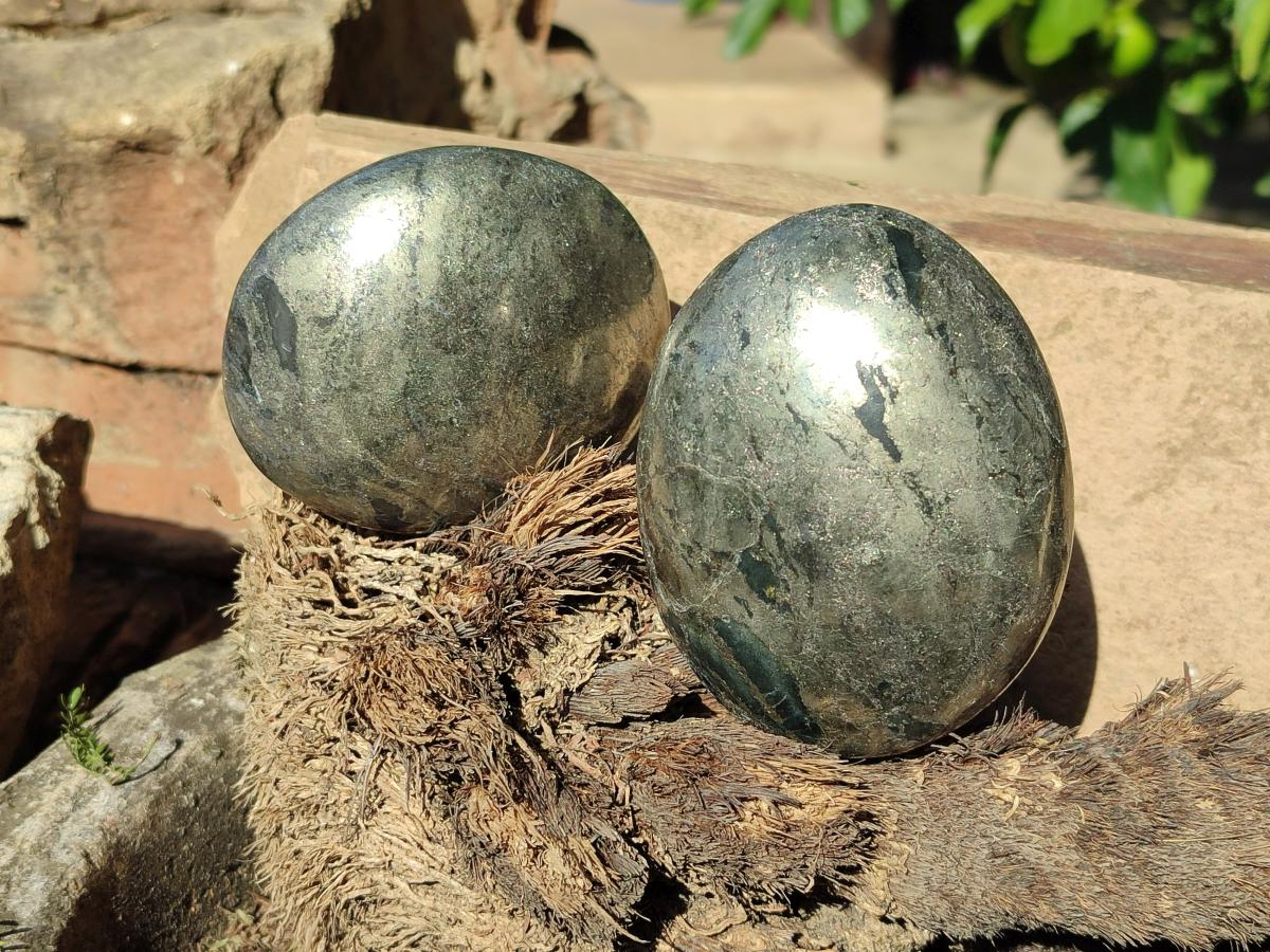 Polished XL Basalt Pharaoh Stone Free Forms x 3 From Iron Duke Mine, Zimbabwe - Toprock Gemstones and Minerals 