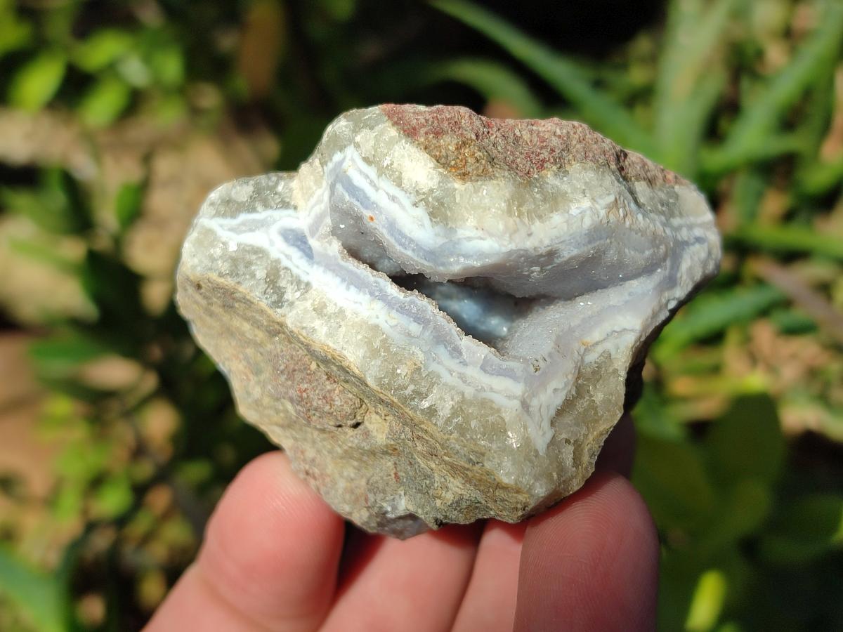 Natural Blue Lace Agate Geode Specimens x 12 From Nsanje, Malawi - Toprock Gemstones and Minerals 