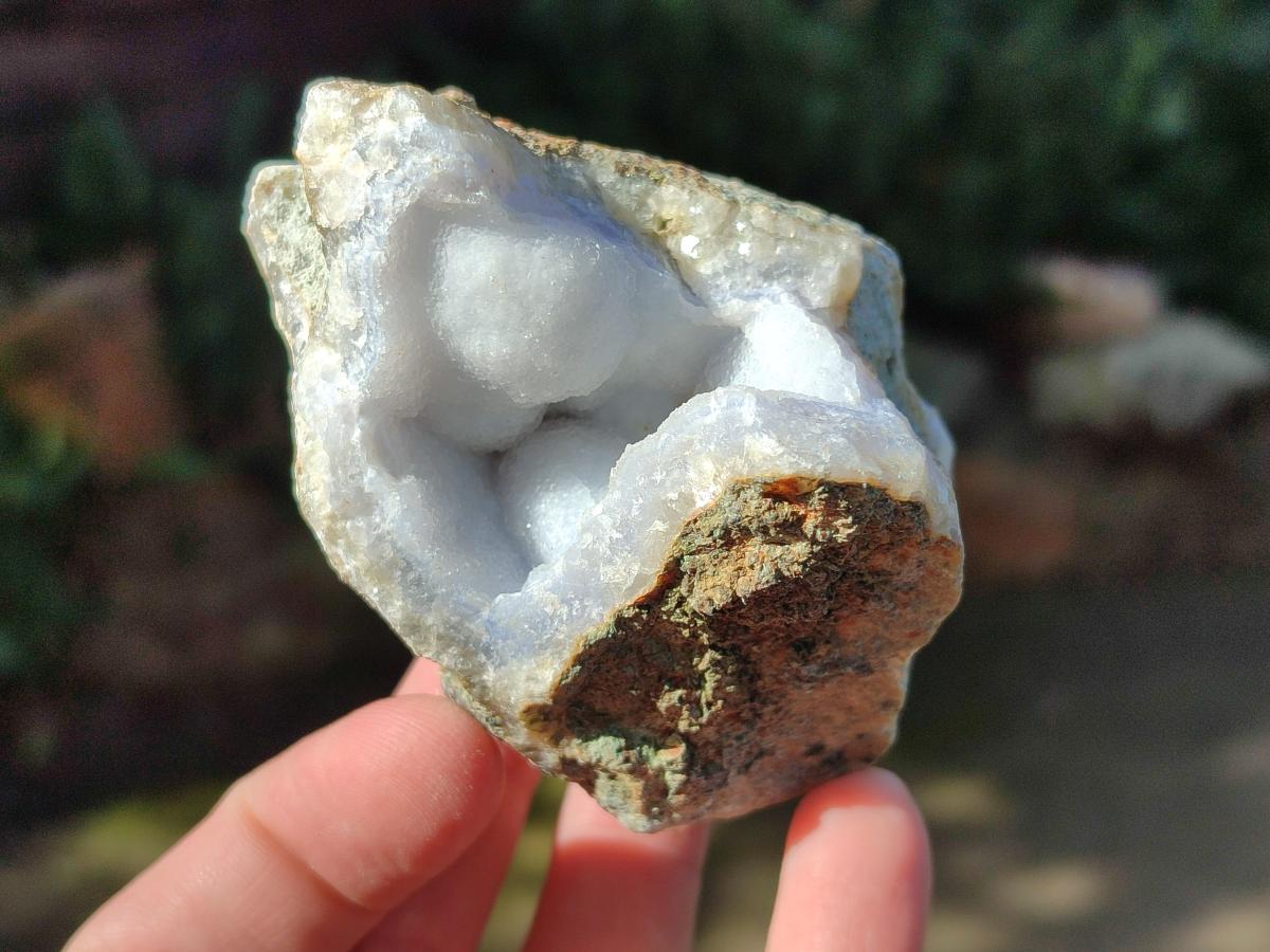Natural Blue Lace Agate Geode Specimens x 12 From Nsanje, Malawi - Toprock Gemstones and Minerals 