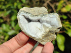 Natural Blue Lace Agate Geode Specimens x 12 From Nsanje, Malawi - Toprock Gemstones and Minerals 