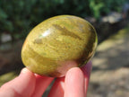 Polished Green Opal Palm Stones x 12 From Betroka, Madagascar - Toprock Gemstones and Minerals 