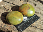 Polished Green Opal Palm Stones x 12 From Betroka, Madagascar - Toprock Gemstones and Minerals 