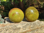Polished Green Opal Palm Stones x 12 From Betroka, Madagascar - Toprock Gemstones and Minerals 