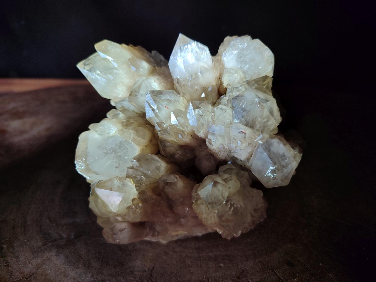 Natural Cascading White Phantom Smokey Luena Quartz Clusters x 2 From Luena, Congo - Toprock Gemstones and Minerals 