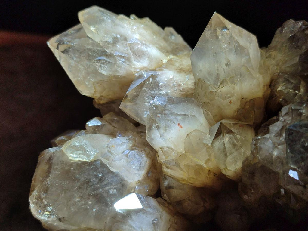 Natural Cascading White Phantom Smokey Luena Quartz Clusters x 2 From Luena, Congo - Toprock Gemstones and Minerals 