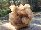 Natural Cascading White Phantom Smokey Luena Quartz Clusters x 2 From Luena, Congo - Toprock Gemstones and Minerals 