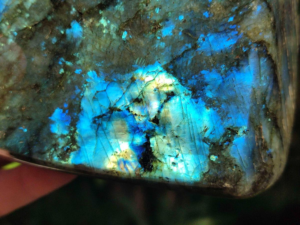Polished Labradorite Standing Display Pieces x 2 From Madagascar - Toprock Gemstones and Minerals 