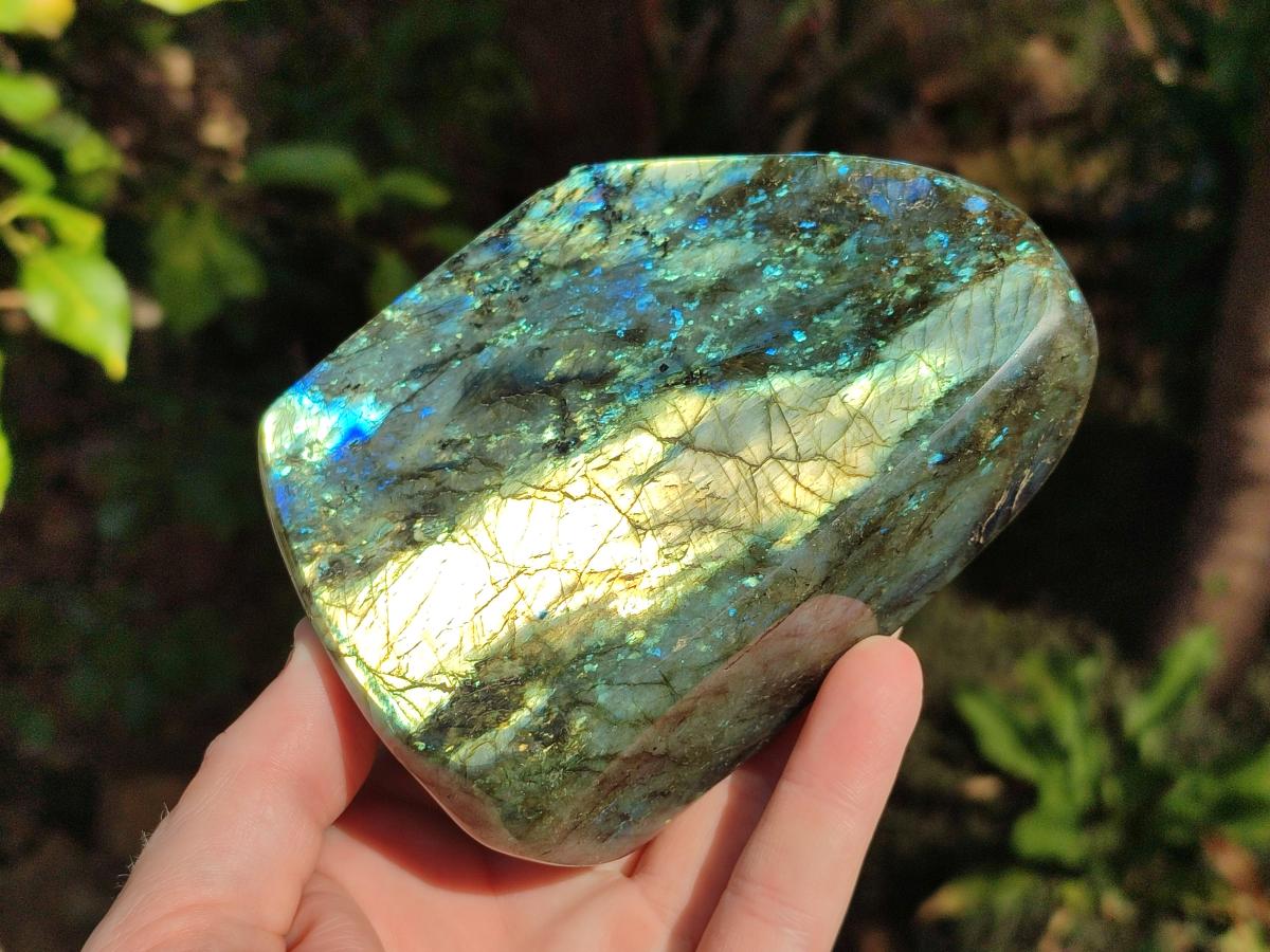 Polished Labradorite Standing Display Pieces x 2 From Madagascar - Toprock Gemstones and Minerals 