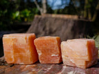 Natural Rhombohedral Sunset Orange Calcite Specimens x 24 From Spitzkop, Namibia - Toprock Gemstones and Minerals 