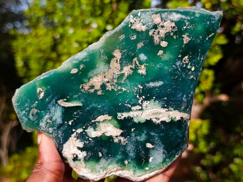 Polished On One Side Mtorolite Chrysoprase Plates x 6 From Mutorashanga, Zimbabwe - Toprock Gemstones and Minerals 