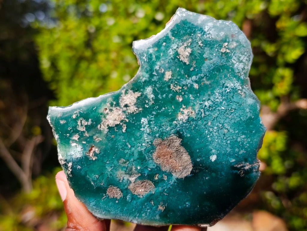 Polished On One Side Mtorolite Chrysoprase Plates x 6 From Mutorashanga, Zimbabwe - Toprock Gemstones and Minerals 