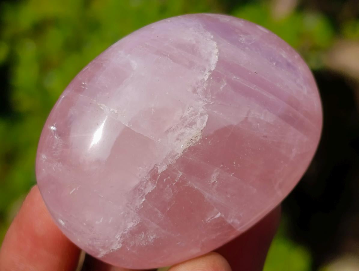 Polished Gemmy Rose Quartz Palm Stones x 24 From Madagascar - Toprock Gemstones and Minerals 