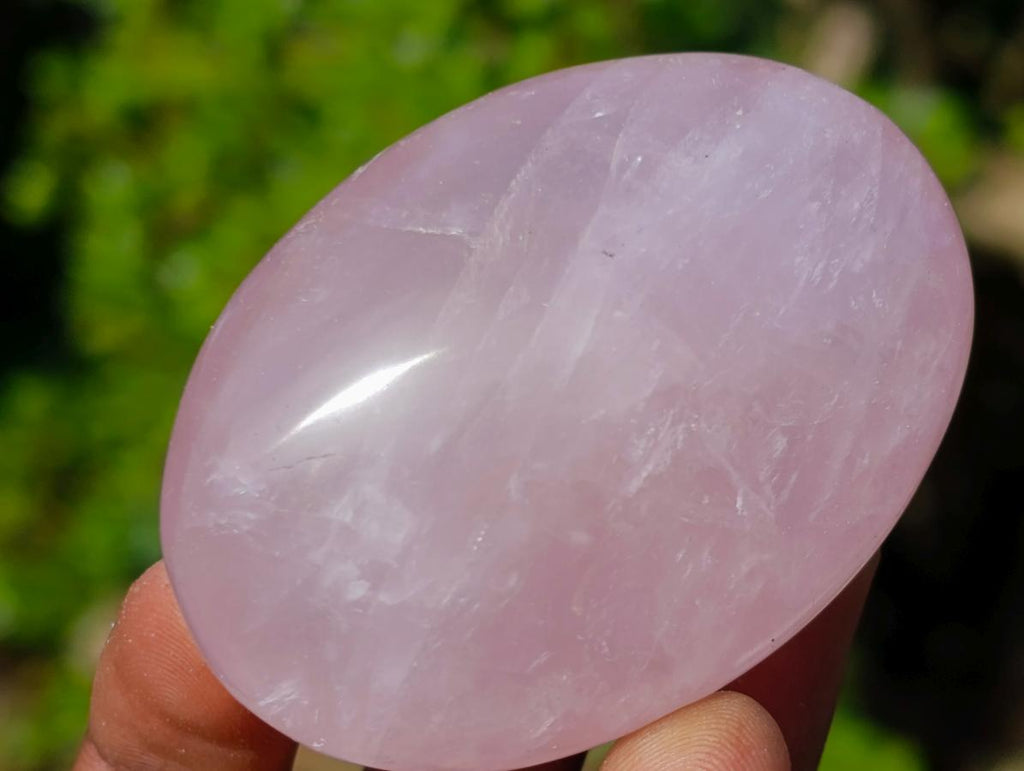 Polished Gemmy Rose Quartz Palm Stones x 24 From Madagascar - Toprock Gemstones and Minerals 