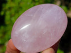 Polished Gemmy Rose Quartz Palm Stones x 24 From Madagascar - Toprock Gemstones and Minerals 