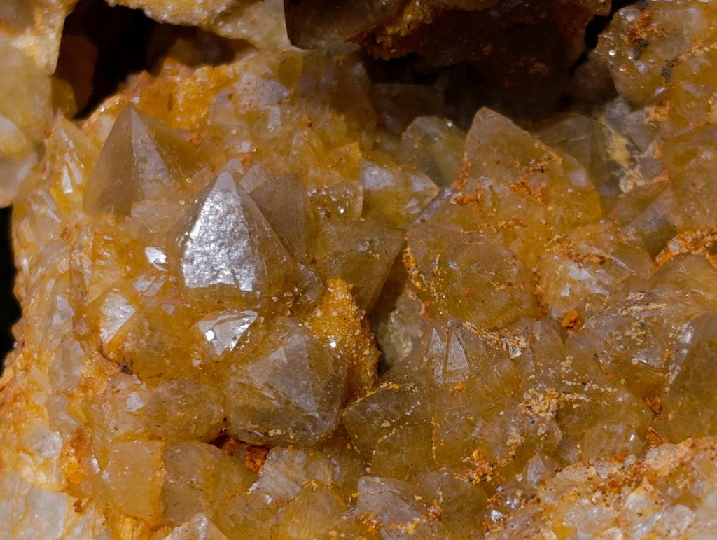 Natural Golden Limonite Quartz Clusters x 2 From Solwezi, Zambia - Toprock Gemstones and Minerals 