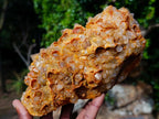 Natural Golden Limonite Quartz Clusters x 2 From Solwezi, Zambia - Toprock Gemstones and Minerals 