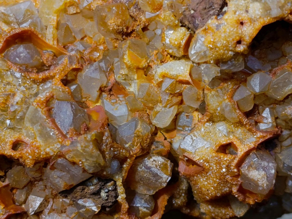 Natural Golden Limonite Quartz Clusters x 2 From Solwezi, Zambia - Toprock Gemstones and Minerals 
