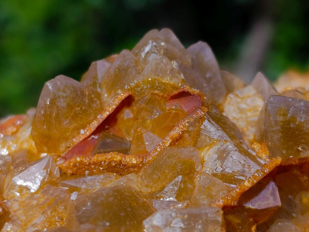 Natural Golden Limonite Quartz Clusters x 2 From Solwezi, Zambia - Toprock Gemstones and Minerals 