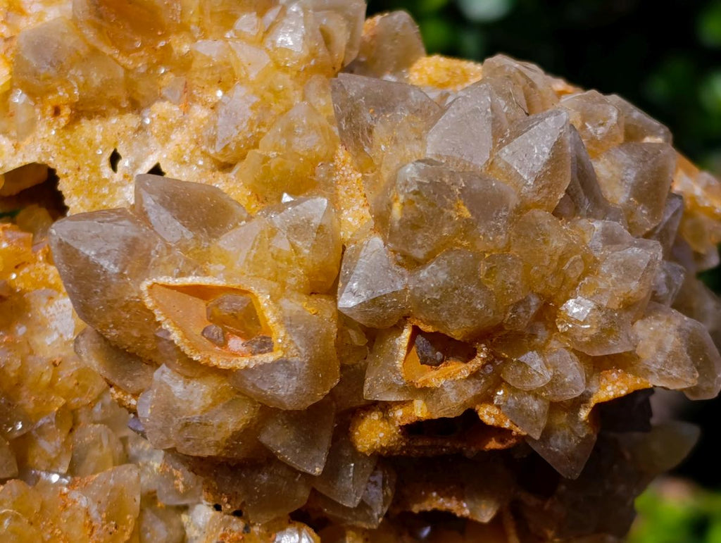 Natural Golden Limonite Quartz Clusters x 2 From Solwezi, Zambia - Toprock Gemstones and Minerals 