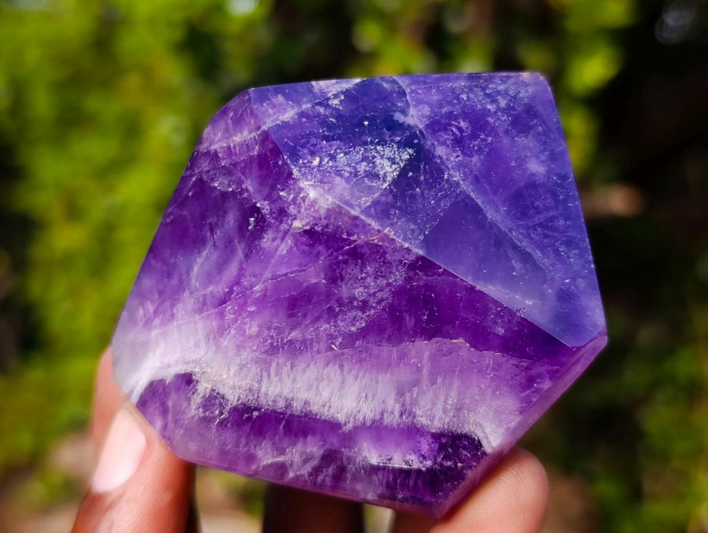 Polished Chevron Amethyst Display Crystal Points x 6 From Zambia - Toprock Gemstones and Minerals 