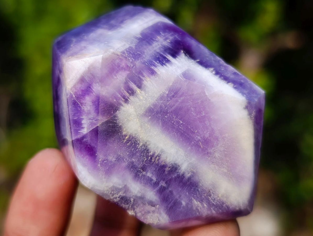 Polished Chevron Amethyst Display Crystal Points x 6 From Zambia - Toprock Gemstones and Minerals 