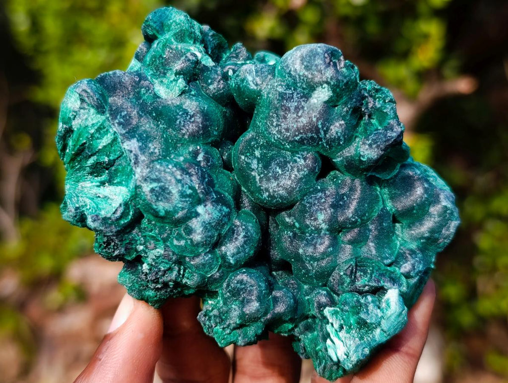 Natural Silky Malachite Specimens x 3 From Kasompe, Congo - Toprock Gemstones and Minerals 
