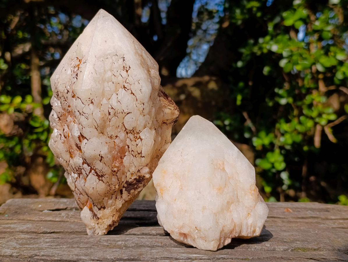 Natural Cascading Pineapple Candle Quartz Crystals x 5 From Antsirabe, Madagascar - Toprock Gemstones and Minerals 