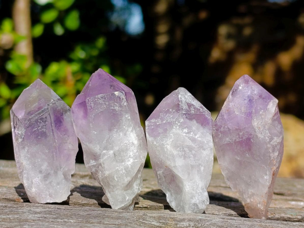Natural Jacaranda Amethyst Single Crystals x 70 From Mumbwa, Zambia - Toprock Gemstones and Minerals 