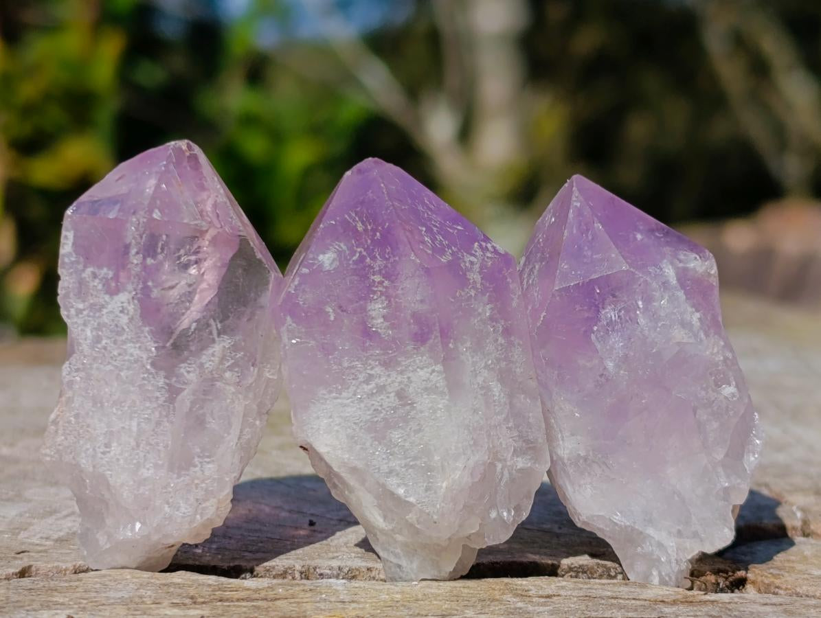 Natural Jacaranda Amethyst Single Crystals x 70 From Mumbwa, Zambia - Toprock Gemstones and Minerals 