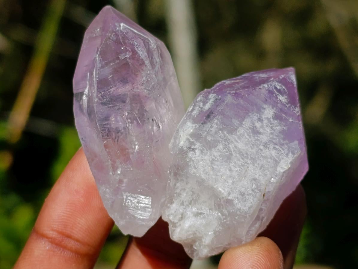 Natural Jacaranda Amethyst Single Crystals x 70 From Mumbwa, Zambia - Toprock Gemstones and Minerals 