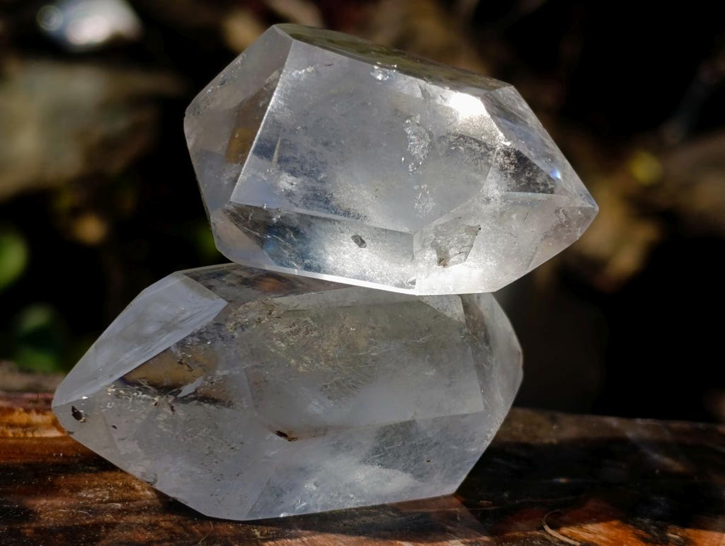 Polished Double Terminated Clear Quartz Crystals x 24 From Madagascar - Toprock Gemstones and Minerals 