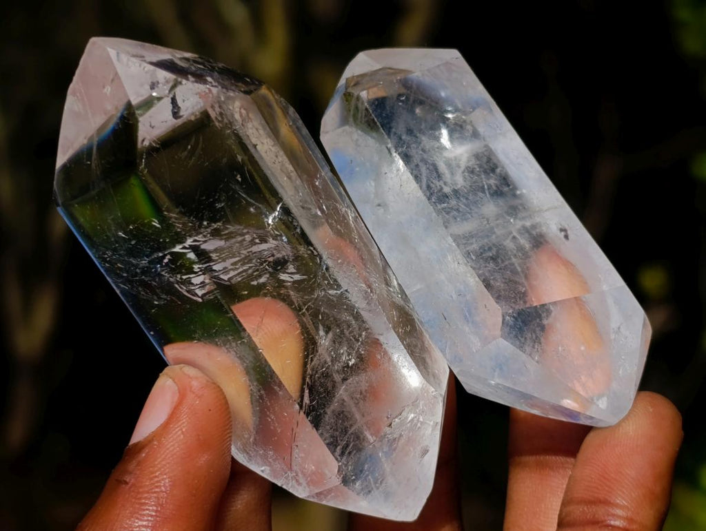 Polished Double Terminated Clear Quartz Crystals x 24 From Madagascar - Toprock Gemstones and Minerals 